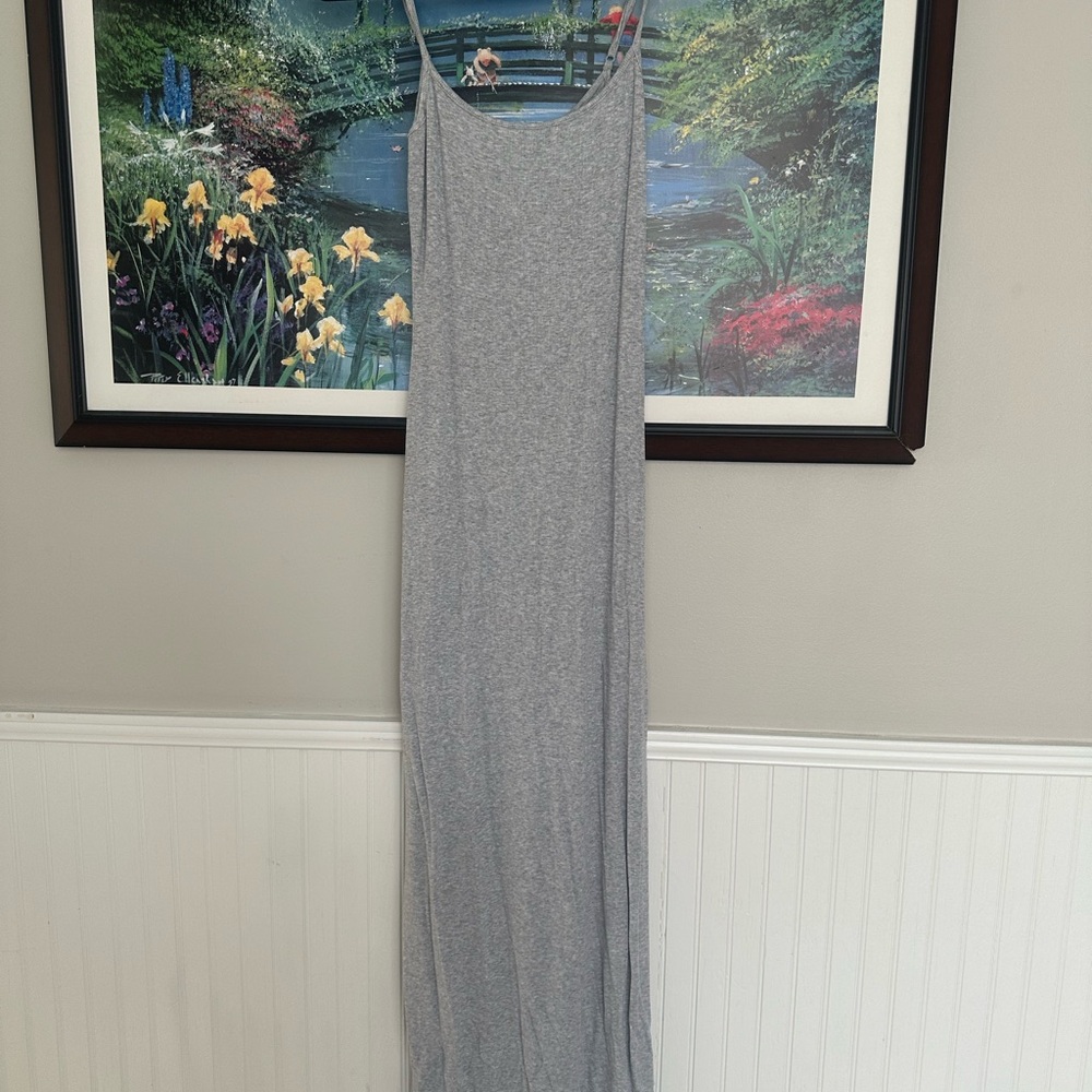 Aerie Gray Sleeveless Maxi Dress